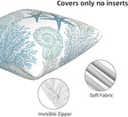 Nautical Coastal Throw Pillow Covers 20x20 Set of 2, Beach Themed Ocean - Image 6