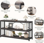 LVB Industrial Console Table, Metal and Wood Sofa Table, Rustic Entryway Table - Image 5