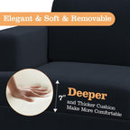 Apicizon Modern Loveseat & 3-Seater Sofa Set of 3, Corduroy Couch 3 Piece Sofa - Image 5