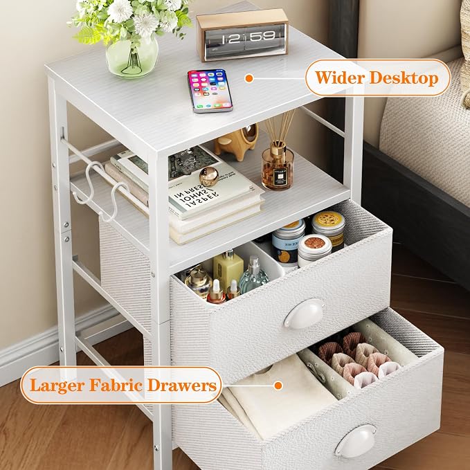 Furologee Nightstand Bedside Table - Image 4