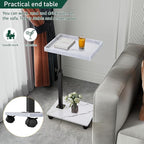 C Table End Table Adjustable Height, 360°Swivel TV Tray Table - Image 4