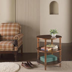 3-Tier Solid Wood Round End Table, Sofa Side Table - Image 6