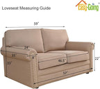 Easy-Going Stretch Loveseat Couch Covers Washable Snow White | 1-Piece Loveseat - Image 7