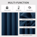 Joydeco Blackout Curtains 108 Inches Long 1 Panel, Thermal Insulated Long - Image 3