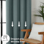 Simplebrand Ava Dark Green Short Blackout Curtains - Image 7