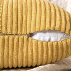 MIULEE Golden Mustard Decorative Lumbar Throw Pillow Covers 12x20 in 2 Pack | - Image 3