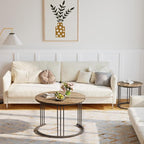 Garden 4 you Nesting Coffee Table, 23.6" Round Coffee Table Set of 2, Wooden - Image 8