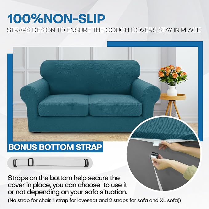 XINEAGE New 4 Pieces Extra Large Couch Covers - Image 7