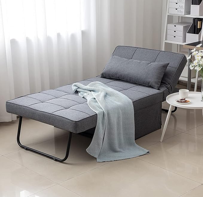 BIGSYY Sofa Bed, Modern Convertible Chair Adjustable Backrest Sleeper Couch Bed - Image 9