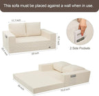 COMAX Convertible Sofa Bed Queen, Folding Fold Out Couch Bed, Floor Futon Couch - Image 3