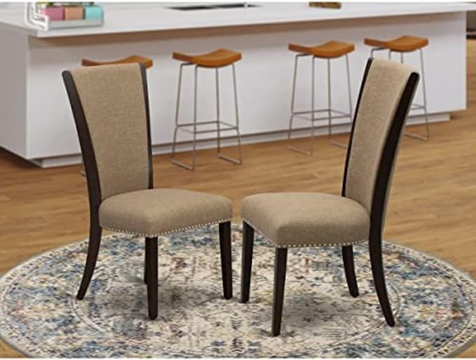 East West Furniture VEP3T47 Verona Modern Parson Chairs - Image 2