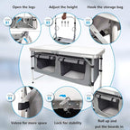 CampLand Outdoor Folding Table Aluminum Lightweight Height Adjustable - Image 5