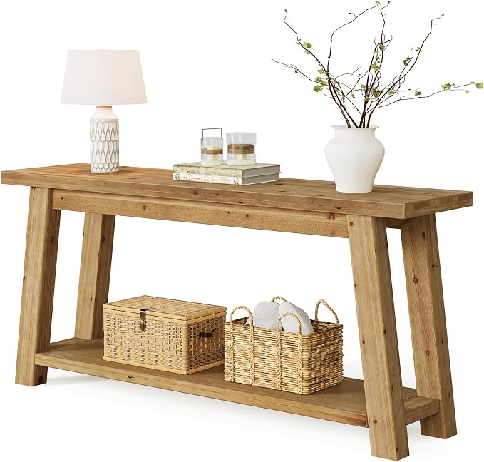 LITTLE TREE 70.9" Solid Wood Console Table - Image 3