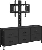 TV Stand with Mount, Fabric Dresser with 6 Drawers - Image 9