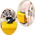 H&B Luxuries Tufted Leather Square Flip Top Storage Ottoman Cube Foot Rest - Image 8