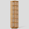 YOWOS Rotating Bookshelf Tower, 360° Display Spinning Bookcase, Bamboo by YOWOS