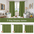 100% Blackout Linen Curtains 68 Inches - Image 9