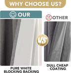 H.VERSAILTEX Linen Blackout Curtains 54 Inches Long 100% Absolutely Blackout - Image 3
