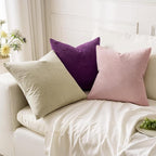 MIULEE Plum Purple Chenille Couch Throw Pillow Covers, 18x18 | Set of 2 - Image 5