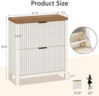 YOMILUVE Shoe Cabinet Storage for Entryway, Fluted Shoe Cabinet - Image 2