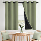 SimpleHome Sage 100% Blackout Curtains Room Darkening Living Room 36 Inch | by SimpleHome