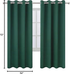 Dark Green Thermal Blackout Curtains/52 x 72 Inch/Set of 2 Panels Room - Image 10