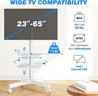 Rfiver Mobile TV Stand for 23-65 Inch LCD LED Flat/Curved Panel Screen TVs up - Image 2
