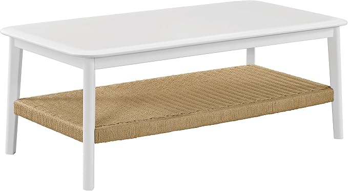 Alaterre Furniture Calais 48 Inch Rectangular Wood Coffee Table - Image 8
