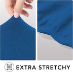 PureFit Stretch Couch Covers for Sofa 4 Seater Slipcovers Classic Blue | - Image 4