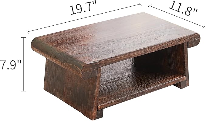 Japanese Altar Table, Folding Floor Table, Wood Small Low Meditation Table - Image 3