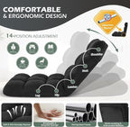 Folding Floor Gaming Chair, 14-Position Adjustable Backrest, Skin-Friendly - Image 5
