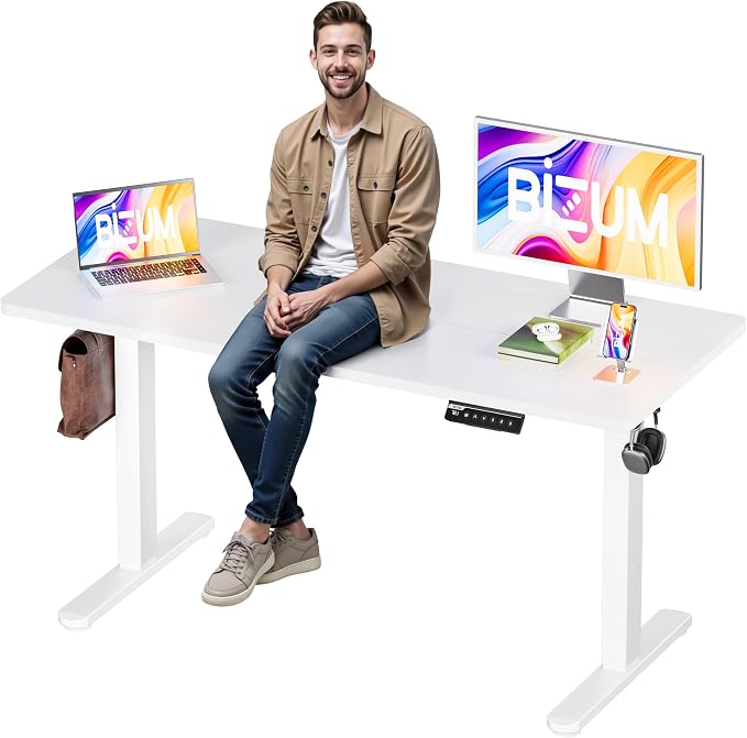 BIZUM Electric Standing Desk, 55x24 inches Height Adjustable Desk, Sit to Stand by Unknown