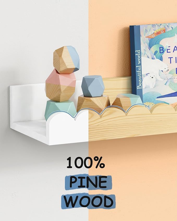 Harwaya Scalloped Nursery Floating Shelves - Image 7