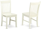 East West Furniture NDNO3-LWH-W 3 Piece Dining Room Table Set Contains a - Image 7