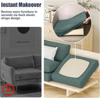 8Pcs Outdoor Cushion Covers, Stretch Patio Furniture Couch Chair Slipcovers | - Image 5