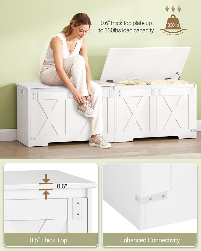Hzuaneri 59" Storage Chest, Large Storage Trunk - Image 7