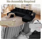 Sectional Cloud Couch for Living Room, Modular Floor Deep-Seat Sofa, Big Comfy - Image 4