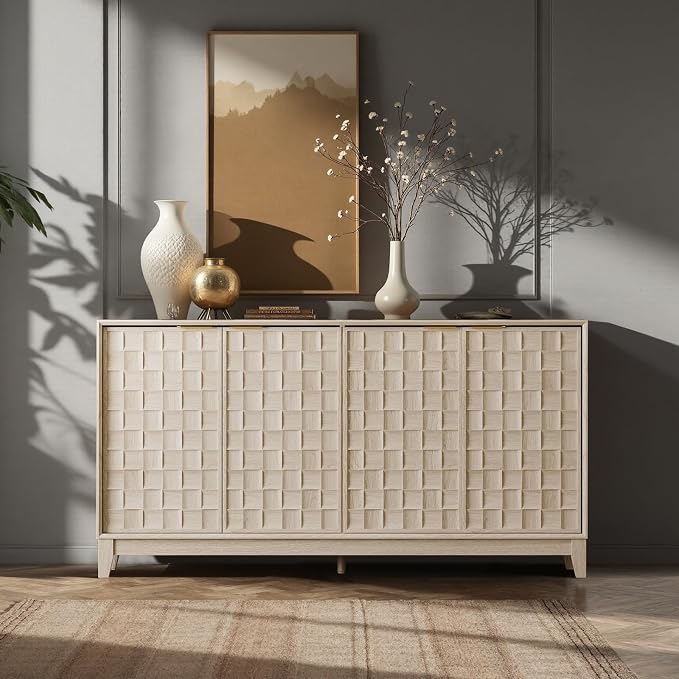 COLAMY Fluted Sideboard Cabinet by COLAMYHOME