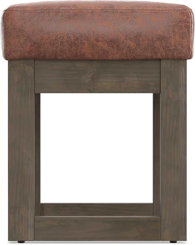 SIMPLIHOME Milltown Small Ottoman Bench - Image 10