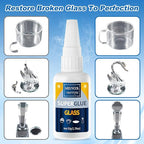 Glass Glue, 100g Ultra Strong Clear, Waterproof & Fast Super Glue, Curing - Image 2