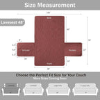 Red Loveseat Covers for 2 Cushion Couch, Water-Repellent Covers for Love Seat - Image 7