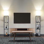 SUNMORY Floor Lamp with Shelves, Modern Square Standing Lamp with 3 Color - Image 10