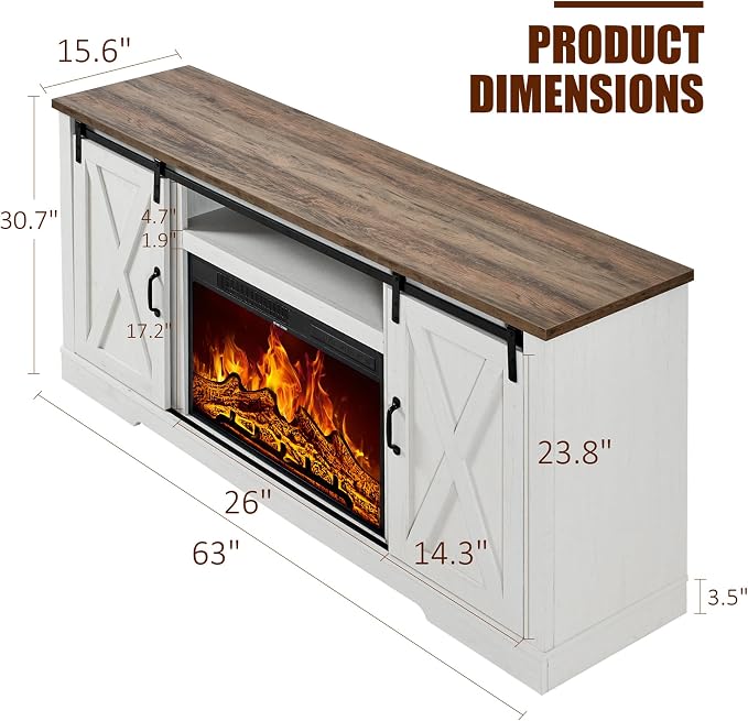 AMERLIFE Fireplace TV Stand - Image 2