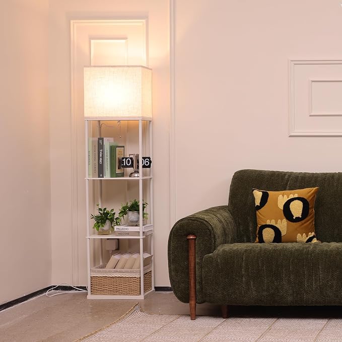 Gupuzm Floor Lamp with Shelves, Large Size Rectangle Standing Lamp with 3 Color - Image 5