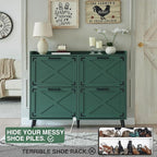 Barnyatoh Shoe Storage Cabinet, Farmhouse Shoe Organizer - Image 3