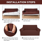Peryiter 3 Pcs Couch and Loveseat Covers Set Sofa Cover - Image 3