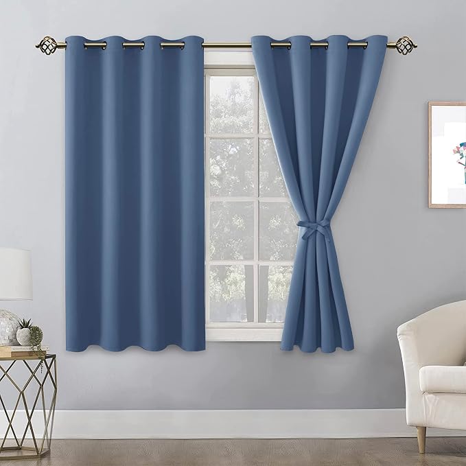 Blackout Curtains for Bedroom, 52 x 45 Inch, 2 Panels | Thermal Insulated & - Image 8