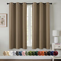 MIULEE Blackout Curtains for Bedroom 2 Panels 40 x 54 Inch Long Khaki | Thermal by MIULEE