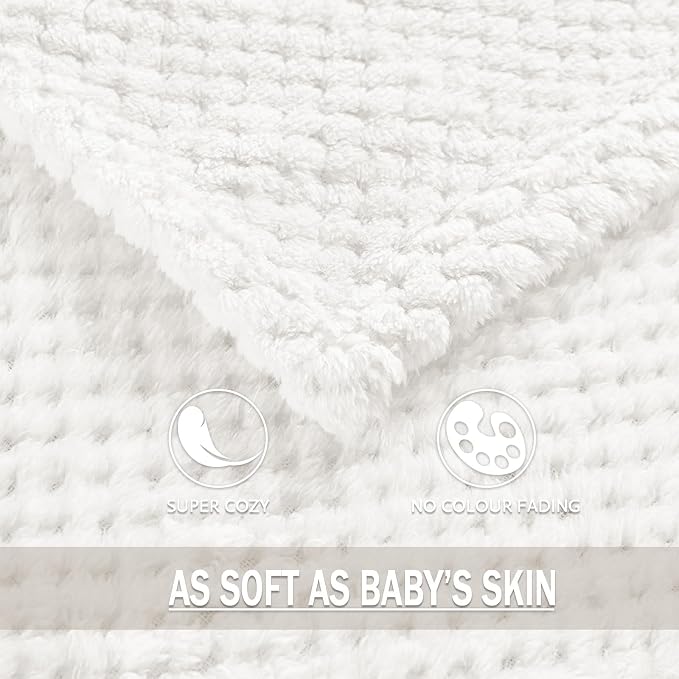 Exclusivo Mezcla Large Waffle Fleece Throw Blanket - Image 5