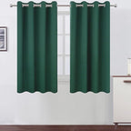 Dark Green Bedroom Blackout Curtains/52 x 54 Inch Long/Set of 2 Curtain by Lemomo